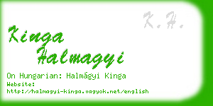 kinga halmagyi business card